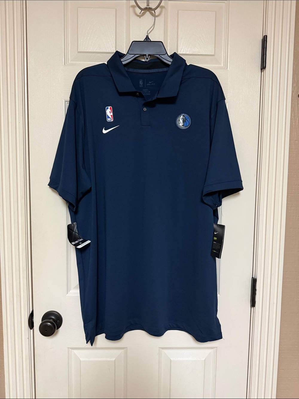 Nike Dri-Fit Navy Dallas Mavericks Polo Shirt